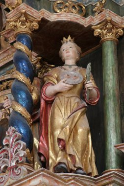 Saint Lucia, heykel Aziz Cyril ve Methodius Kilisesi Doğum Meryem Ana Svetice, Hırvatistan'ın sunak üzerinde 