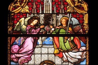 Melekler, Mary varsayım adanmış Zagreb Katedrali vitray 