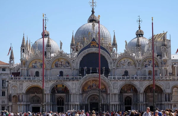 Базилика Святого Марка Площадь Святого Марка Венеция Италия Объекты Всемирного — стоковое фото