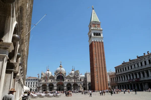 Базилика Святого Марка Площадь Святого Марка Венеция Италия Объекты Всемирного — стоковое фото