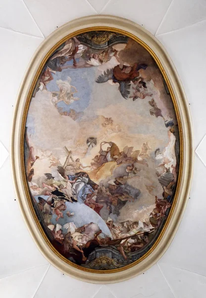 Coronación María Por Giambattista Tiepolo Techo Iglesia Pieta Santa María —  Fotos de Stock