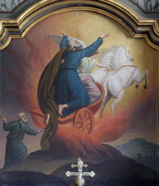 Sankt Elia Altartavlan Högaltaret Saint Elias Kyrkan Lipnik Kroatien — Stockfoto