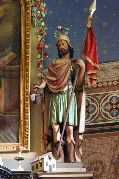 Sainte Florienne Statue Sur Autel Principal Église Sainte Catherine Alexandrie — Photo