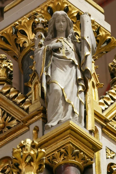 Engel Statue Auf Dem Hauptaltar Der Zagreber Kathedrale Die Mariä — Stockfoto