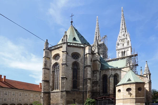 Zagreb Kathedraal Gewijd Aan Tenhemelopneming Van Maria — Stockfoto