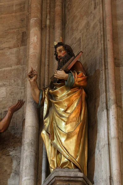 Moses Staty Zagrebs Katedral Tillägnad Antagandet Maria — Stockfoto