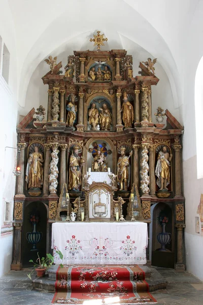 Autel Principal Dans Église Naissance Vierge Marie Svetice Croatie — Photo