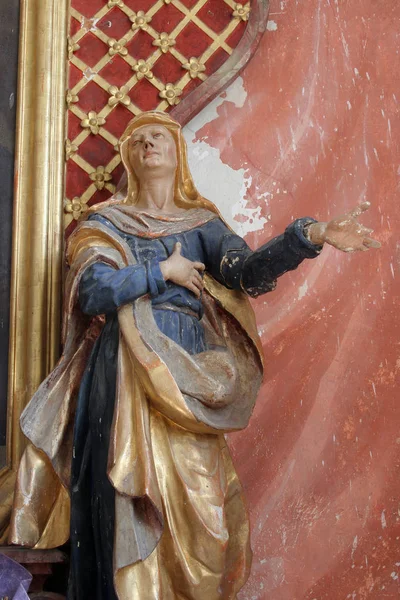 Sant Anna Statua Sull Altare San Giuseppe Patrona Una Felice — Foto Stock