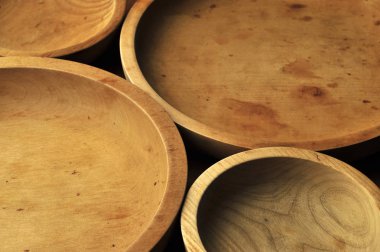 Ahşap kase, yakın çekim