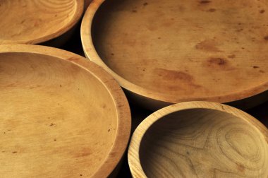 Ahşap kase, yakın çekim