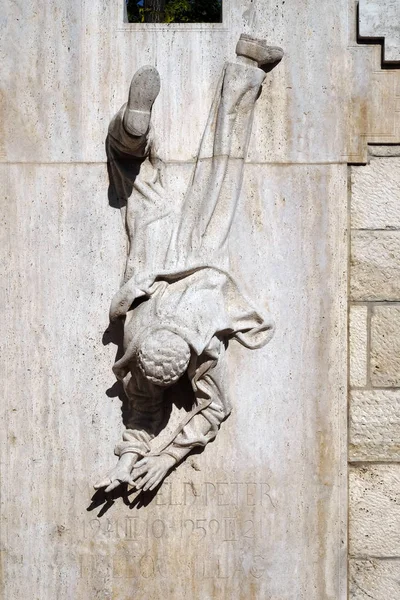 Escultura Jovem Mansfeld Peter Estudante Húngaro Quando Aos Anos Participou — Fotografia de Stock