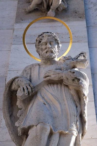 Staty Saint Francis Xavier Detalj Holy Trinity Plague Column Framför — Stockfoto