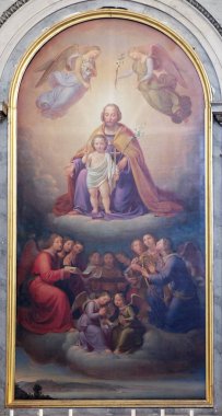 Saint Joseph tarafından Josef Schonmann, mihrabını kilisenin Sant'Antonio Nuovo Trieste, İtalya