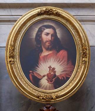 Kutsal İsa kalp mihrabını kilisenin Sant'Antonio Nuovo Trieste, İtalya