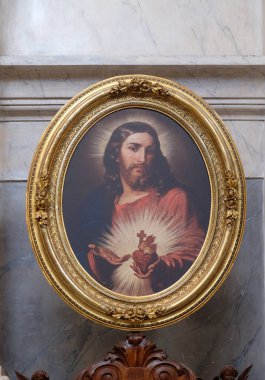 Kutsal İsa kalp mihrabını kilisenin Sant'Antonio Nuovo Trieste, İtalya