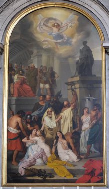 Şehit Aquileia Saints tarafından Ludovico Lipparini, mihrabını kilisenin Sant'Antonio Nuovo Trieste, İtalya