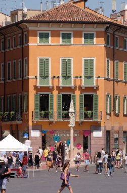 Verona, İtalya'nın eski şehir mimarisi. Verona şehri olduğunu bir Unesco Dünya Mirası sit alanı, İtalya