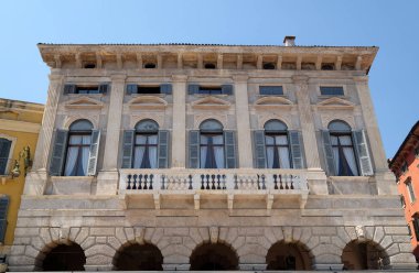 Verona, İtalya'nın eski şehir mimarisi. Verona şehri olduğunu bir Unesco Dünya Mirası sit alanı, İtalya