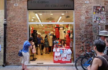 Verona, İtalya için Juliet avlusunda dikiş Atölyesi