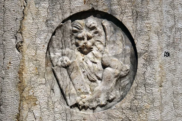 Symbolem Plac Świętego Marka Ewangelisty Piazza Delle Erbe Rynku Werona — Zdjęcie stockowe