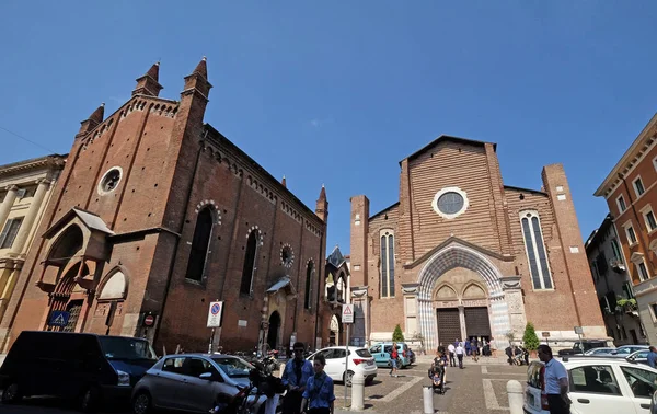 Iglesia Santa Anastasia San Pietro Martire Piazza Sant Anastasia Verona — Foto de Stock