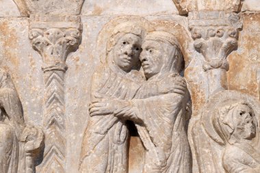 Meryem Ana, Basilica San Zeno Verona, İtalya'nın Orta Çağ kabartma ziyaret
