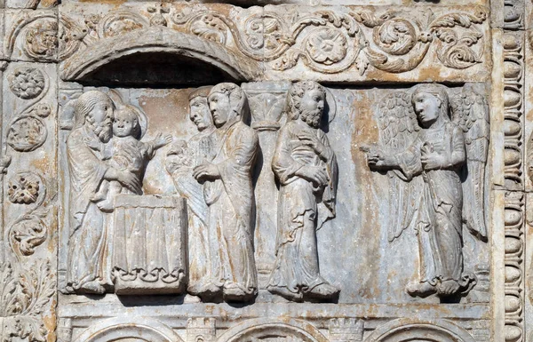 Tapınağı Angel Tanıtımı Için Joseph Söyle Mısır Basilica San Zeno — Stok fotoğraf