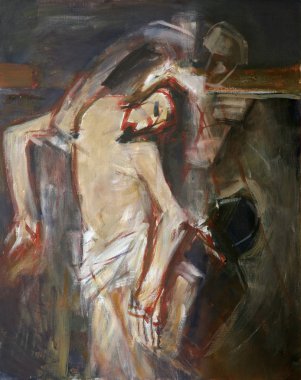 13 istasyonları haç, İsa nın vücut çapraz, Sisak, Hırvatistan'daki Kutsal Haç Kilisesi kaldırılır