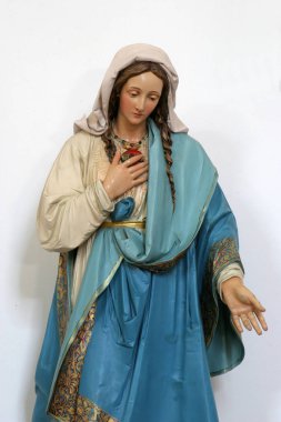 Mary Immaculate kalp heykel içinde kilise, Holy Cross Sisak, Hırvatistan