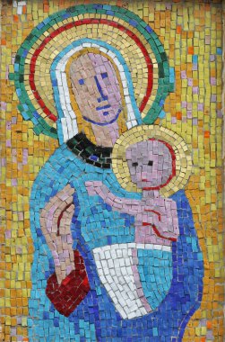 Bebek İsa, mozaik Sisak, Hırvatistan Saint Joseph Kilisesi ile Meryem Ana