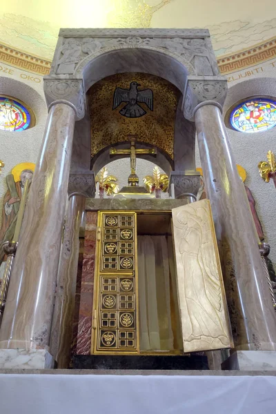 Tabernakel Hovedalteret Saint Blaise Kirke Zagreb Kroatien - Stock-foto