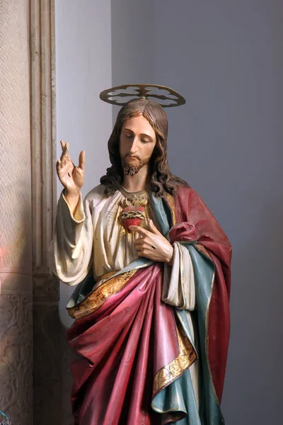 Святое Сердце Иисуса Статуя Богоматери Горы Кармель Церкви Благословенной Девы — стоковое фото