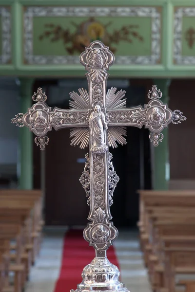 游行十字架 Blato 的圣徒教会 科尔丘拉岛 克罗地亚 — 图库照片