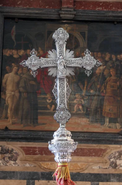 Processional Cross Church All Saints Blato Korcula Island Croatia — Stock Photo, Image