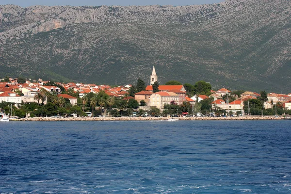 Pequeña Ciudad Costera Orebic Península Peljesac Croacia —  Fotos de Stock