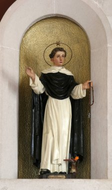 Dominic, heykel ana sunak içinde Manastır Kilisesi, Angel Guardian Korcula, Korcula Adası, Hırvatistan üzerinde aziz
