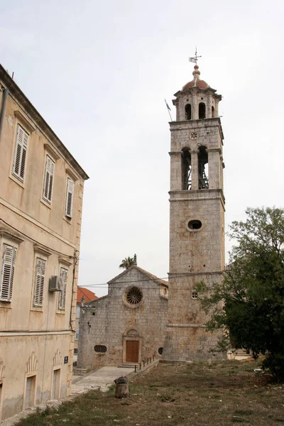 Iglesia Todos Los Santos Blato Isla Korcula Croacia —  Fotos de Stock