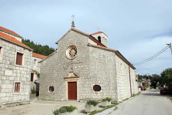 Igreja Nossa Senhora Das Neves Pupnat Korcula Ilha Croácia — Fotografia de Stock