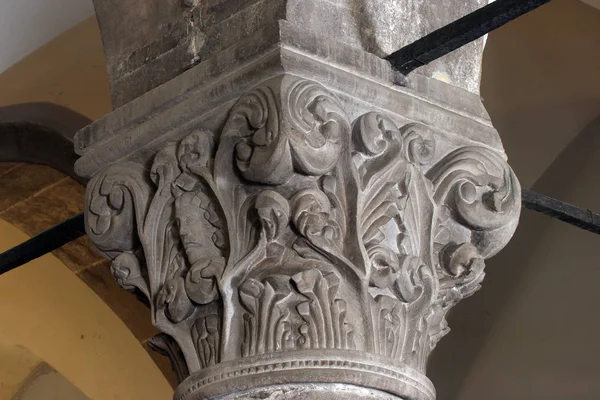 Dettaglio Una Colonna Nella Chiesa San Marco Korcula Isola Korcula — Foto Stock