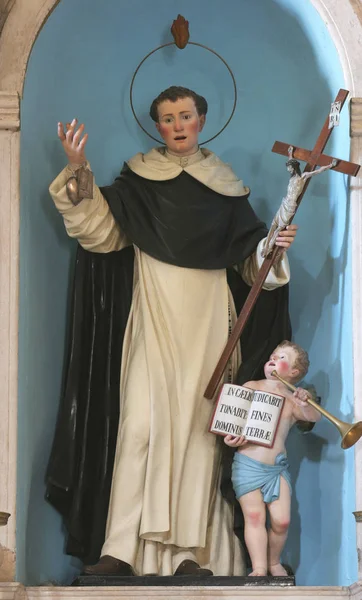 Saint Doninic Staty Altaret Saint Dominic Kyrkan Saint Nicholas Korcula — Stockfoto
