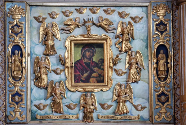 Богоматерь Ангелов Алтарь Церкви Девы Марии Ангелов Оребиче Хорватия — стоковое фото