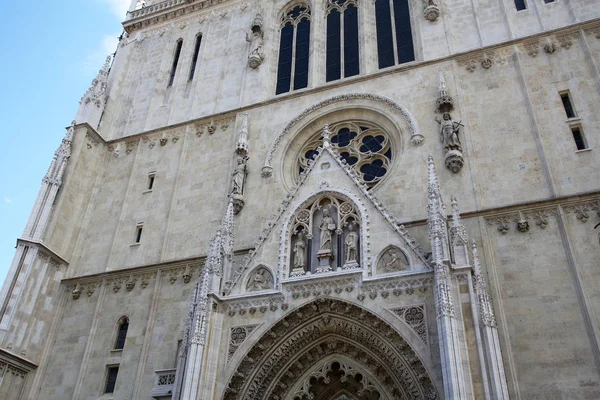 Katedra Zagrzebiu Poświęcony Pod Wezwaniem Wniebowzięcia Nmp — Zdjęcie stockowe