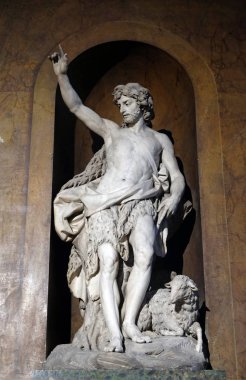 Saint John the Baptist tarafından Louis-Simon Boizot, heykel Saint Sulpice Kilisesi, Paris, Fransa 