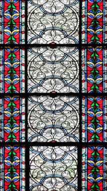 Vitray pencereler kilisede Saint Germain des Pres, Paris, Fransa 