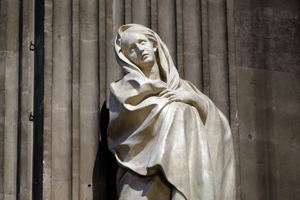 Notre Dame Des Douleurs Par Edme Bouchardon Statue Dans Église — Photo