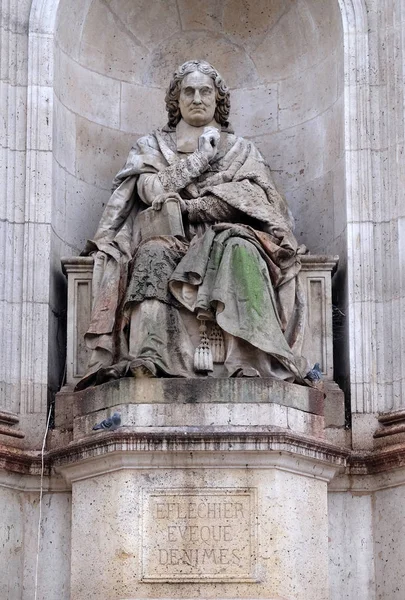 Estatua Esprit Flechier Por Louis Desprez Fuente Los Oradores Sagrados — Foto de Stock