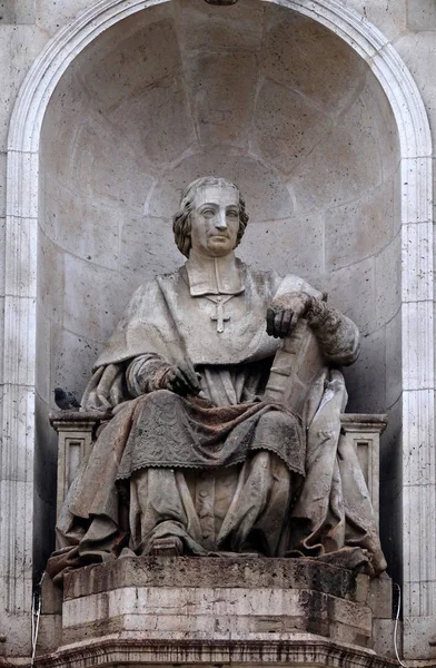Statue Massillon Jacques Fauginet Fountain Sacred Orators Place Saint Sulpice — Stock Photo, Image