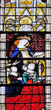 Saint Catherine İskenderiye, vitray pencere Saint Severin Kilisesi Paris, Fransa 