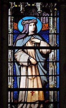 Saint, vitray pencere Saint Severin Kilisesi Paris, Fransa 