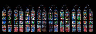 Peygamberler, Notre Dame Katedrali, UNESCO Dünya Miras Listesi Paris, Fransa'da vitray pencere